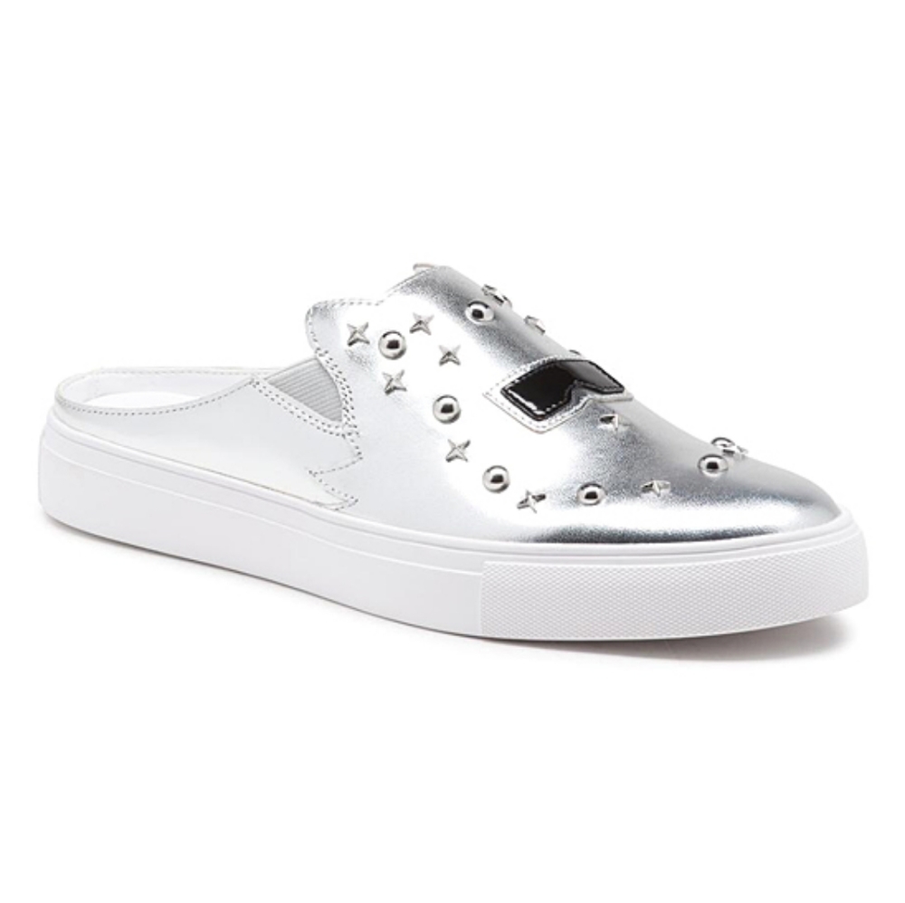 Brand New Karl Lagerfeld Paris Eisley Silver Slip on Sneaker Size US 5.5
